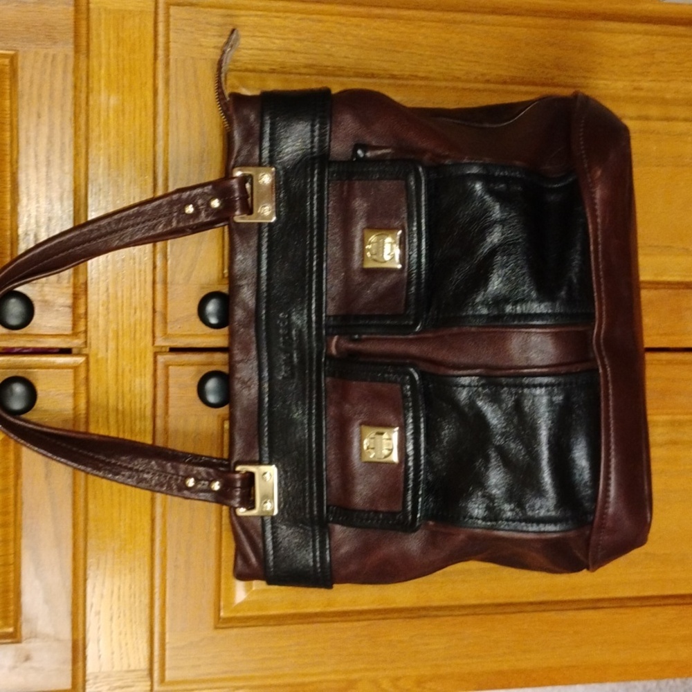 kate spade Brown and Black Leather Tote
